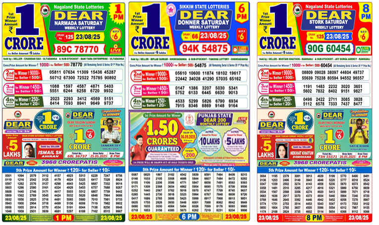 Nagaland State Lottery Results Today 24.08.202: Check Winning Numbers for Saturday Draws