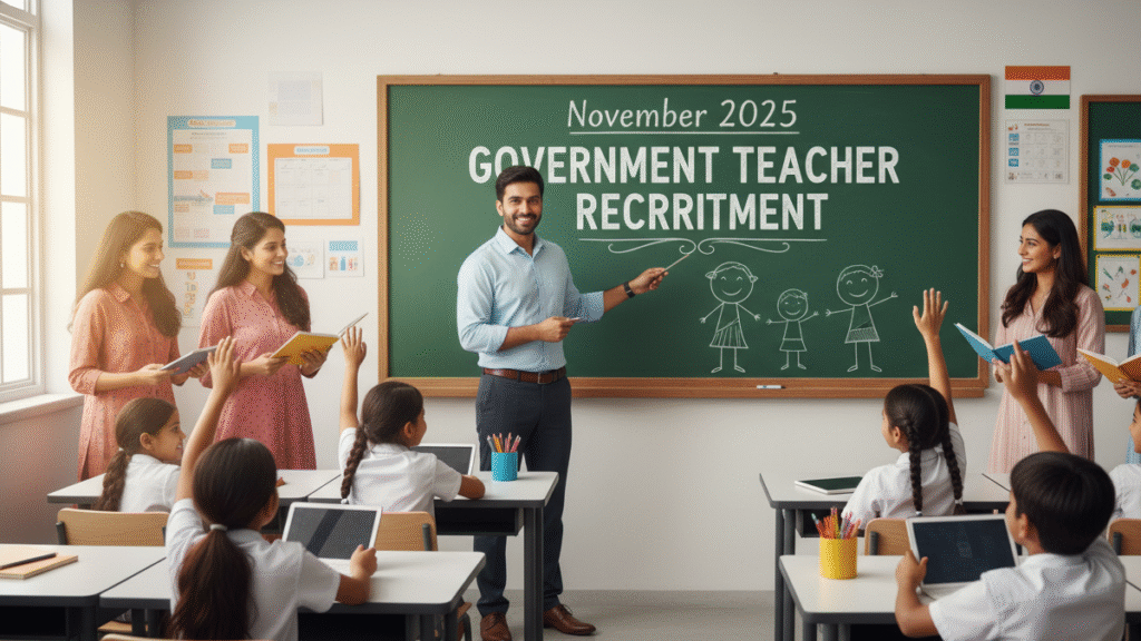 Top Government Jobs November 2025—Focus Sector Updates 3 Top Government Jobs Vacancies November 2025 highlight young teachers and students in a vibrant classroom, marking fresh recruitment in the education sector.