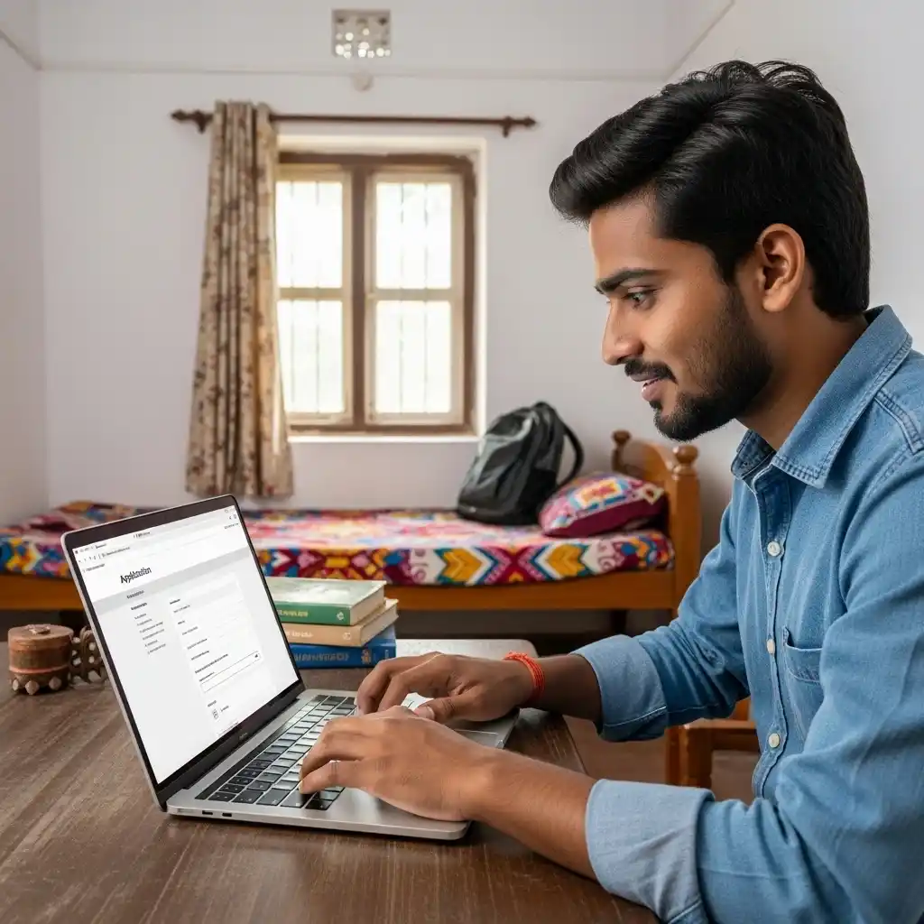 BSSC Inter Level 2025 — 23,175 पदों पर बंपर भर्ती, अभी करें आवेदन! 2 BSSC Inter Level 2025 online application being filled by young Indian candidate