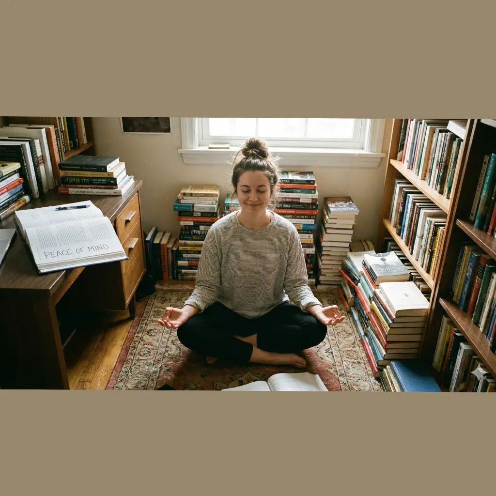 Yoga for Students: 5 Stress-Free Tips for Better Exam Results 4 Yoga for Students -Meditation to reduce exam anxiety and improve mental clarity for students.