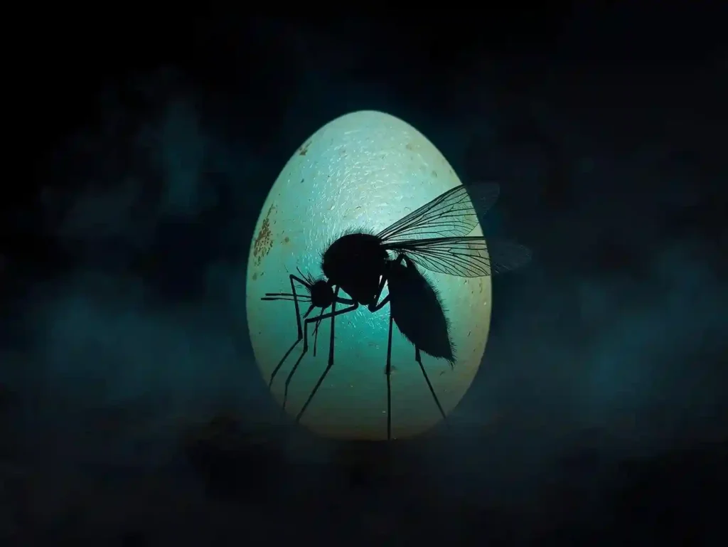 Daily GK Quiz Series Day 1: 15 Mind-Blowing Questions — Answers Inside! 2 Daily GK Quiz Close-up macro image of a glowing egg with a mosquito silhouette behind it.