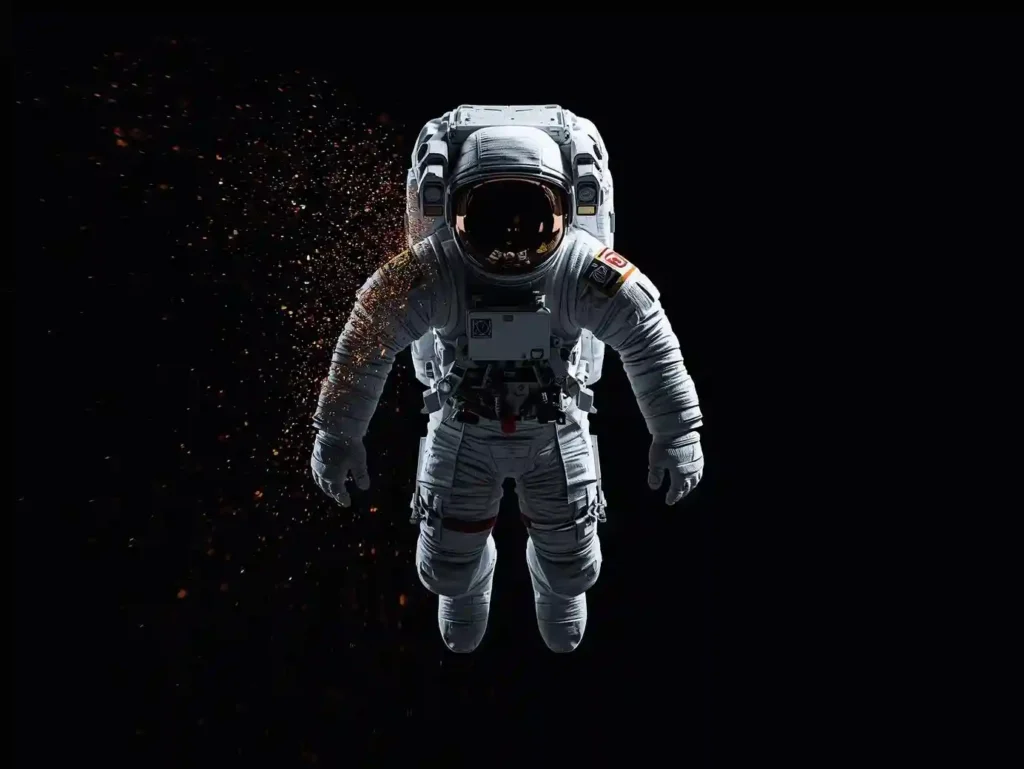 Daily GK Quiz Series Day 1: 15 Mind-Blowing Questions — Answers Inside! 4 Daily GK Quiz Astronaut floating in space with glowing metallic-smell particles around.