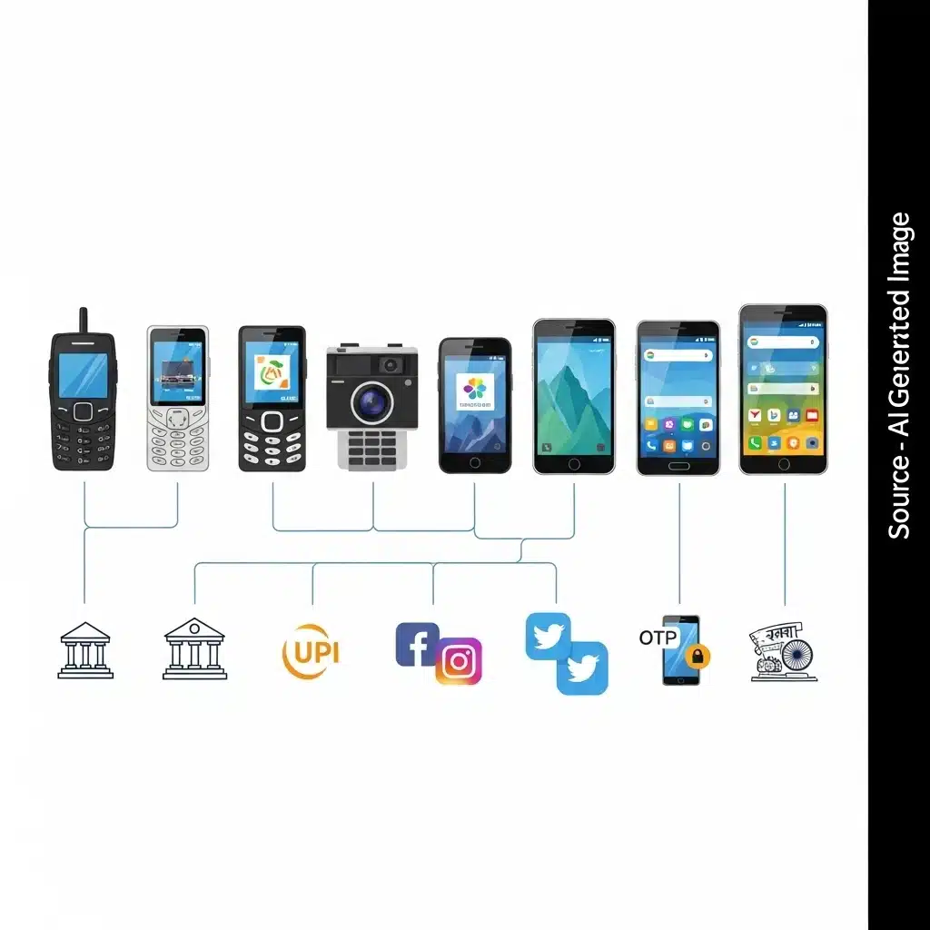 SIM Card Era Shock: 7 Big Changes That May End Mobile Numbers by 2026 2 SIM card era evolution showing mobile number linked to banking and apps