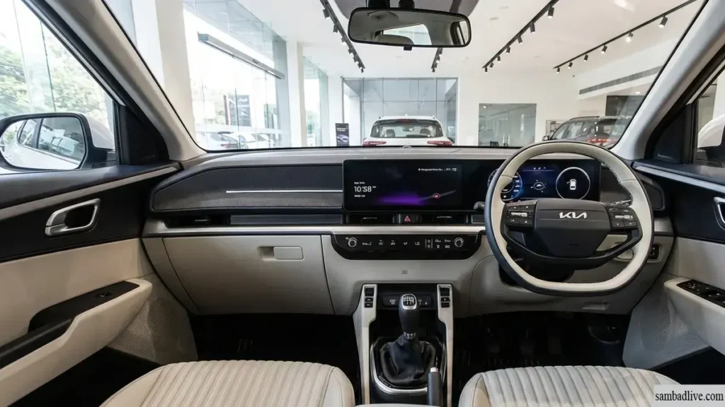 Kia Carens Clavis: Price, EV, CNG, Features and Full Review 4 Kia Carens Clavis technology highlights include a 26.62-inch dual-screen setup